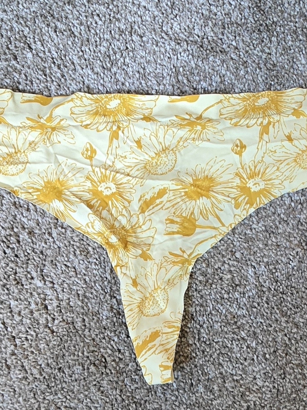 Girls Yellow Floral Bikini Bottoms